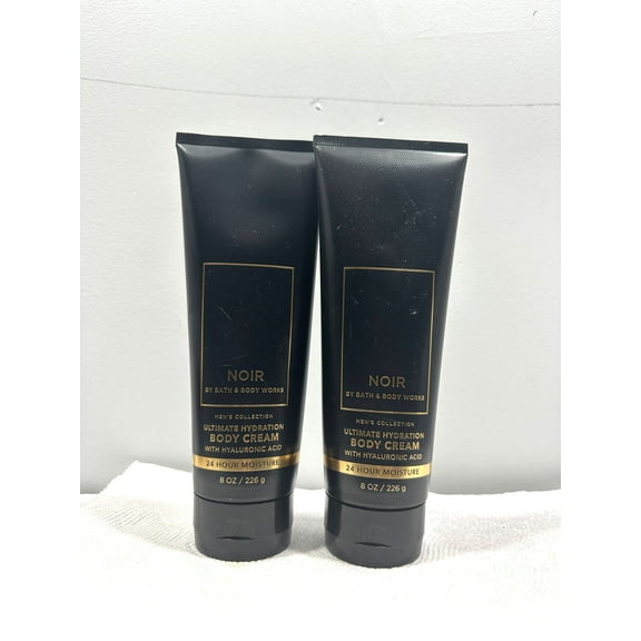 Bath & Body Works Noir Men's Collection Ultimate Hydration Body Cream 8 oz. Set of 2