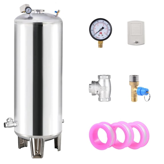 52.8 Gal Pressurized Well Tank Stainless Steel Water Pressure Tank For Well