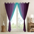 thumbnail image 4 of Erosebridal Teal and Purple Curtains for Bedroom,Rainbow Ombre Blackout Curtains Aesthetic Living Room Decor,Gradient Colorful Curtains & Drapes Abstract Window Curtain 2 Panels 52"Wx84"L, 4 of 6