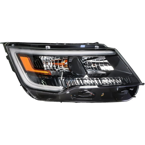 SEBLAFF Headlight Assembly Replacement for Explorer 2016 2017 2018 2019 Headlamp Black bezel Right Passenger Side FB5Z13008AE