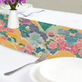thumbnail image 4 of Yayeee Table Runner 70 inches Long Home Kitchen Dinning Party Decoration, Yellow Floral Wave, 4 of 7