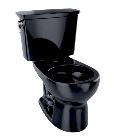 TOTO® Eco Drake® Transitional Two-Piece Round 1.28 GPF Toilet, Ebony - CST743EN#51