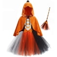 thumbnail image 2 of MEZZALL Girls Witch Dress Halloween Outfit Sets Toddler Pumpkin Role Play Birthday Clothes Sets, 2 of 8