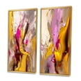 thumbnail image 3 of Designart "Divine Interlude Luscious Abstract Secrets III" Abstract Painting Framed Wall Art Set Of 2 - Modern Pink Framed Canvas Set For Living Room Decor, 3 of 6