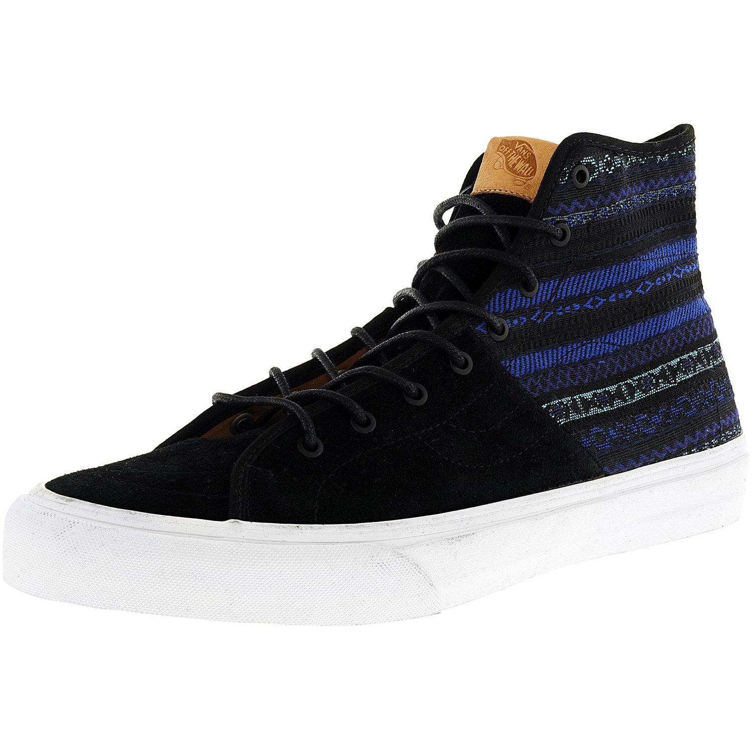 Vans Men's Sk8-Hi Spt Ca Italian Weave Blue / Black Fabric Fashion Sneaker - 10M - Walmart.com