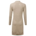 thumbnail image 3 of Doublju Women's Lightweight Long Sleeve Open Front Long Cardigan Sweaters, 3 of 5