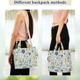 thumbnail image 4 of FORMRS Womens Corduroy Tote Bag Crossbody Shoulder Handbag with Pocket, Blue Floral, 4 of 7