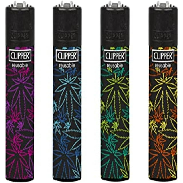 Clipper Reusable Lighter, Classic Large Refillable Lighters, Spin Psycho Collection, Display of 48 Units, Customizable