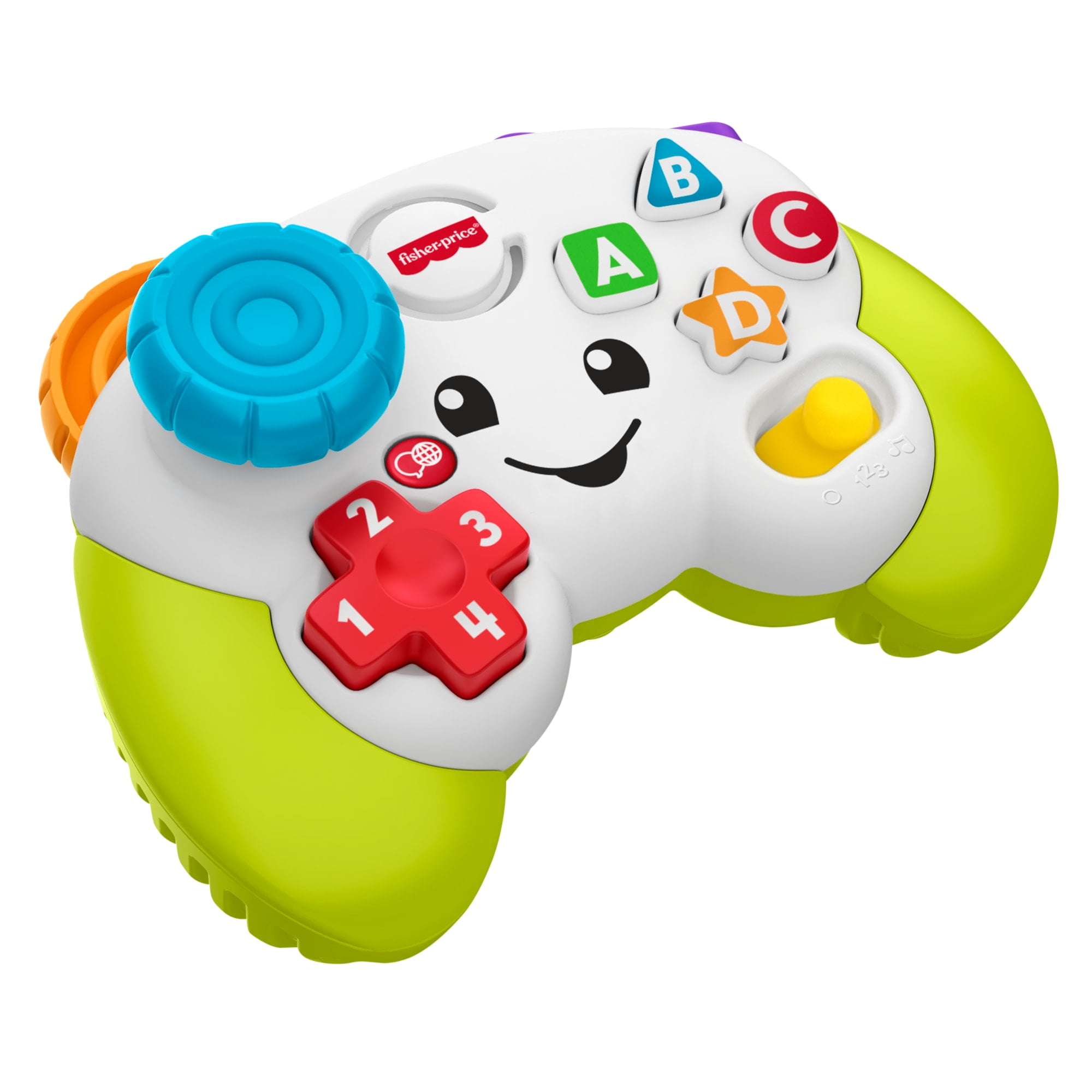 Fisher-Price Laugh & Learn Game & Learn Controller Musical Baby Toy with Lights, Multilanguage Version, Pretend video game controller learning toy for babies and toddlers with 2 musical play modes: Learning and Play