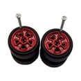 thumbnail image 3 of Bunblic 2 Pcs 1/64 Roues et Pneus de Voiture RC Installation Facile Portable Professionnel Remplacer Pièces de Voiture RC Haute Performance Accessoire Rouge, 3 of 8