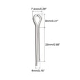 thumbnail image 2 of Unique Bargains Split Cotter Pin, 4x25mm 316 Stainless Steel Clip Fastener Fitting, Silver 4Pack, 2 of 5