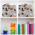 thumbnail image 6 of Yayeee Canvas Storage Basket with Handles for Shelves Fabric Bins Closet Organizer, Gray Cartoon Pattern, 6 of 8