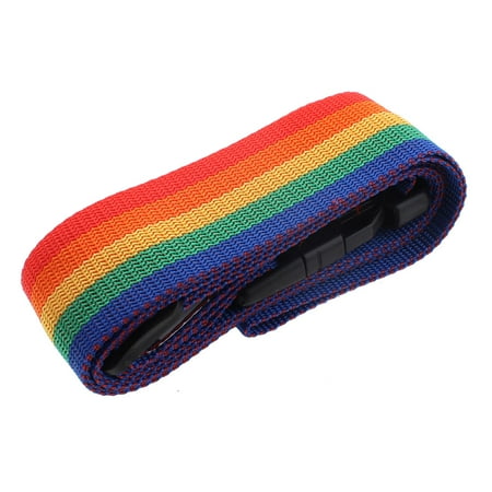 Bucket Strap - Unique Bargains Stripe Pattern Side Release Buckle Luggage Suitcase Baggage Belt Strap 2M x 50mm