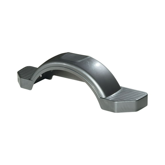 Fulton 12 in. Top & Side Step Black Trailer Fender FL008592