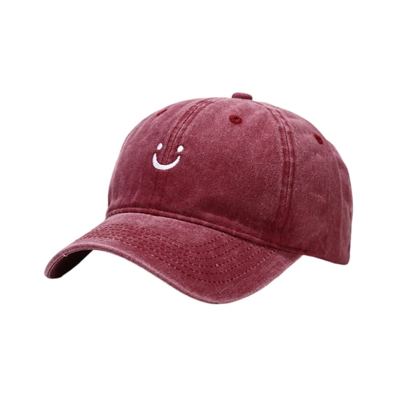lanema Fashion Smile Cotton Cap Adjustable Fit Men Women Outdoor Leisure Activities