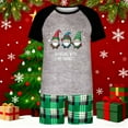 thumbnail image 2 of Christmas 2PC Pajamas for Women Short Sleeve Crewneck Graphic Short Plaid Pants Family Matching Set Green M, 2 of 6