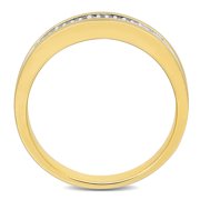 Everly Mens Diamond Yellow Gold Plated Wedding Ring