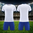 thumbnail image 2 of Boys 2 Piece Athletic Soccer Jersey Sport Team Soccer Uniforms with Shorts Shirt 2026 White 3XS, 2 of 6