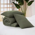 thumbnail image 4 of Catami Prewashed fabric 3-piece Bed in a Bag Comforter Set with Sheets,Olive Green,Queen, 4 of 9