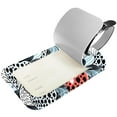 thumbnail image 2 of Square 2Pack PU Leather Abstract Leaves Cruise Luggage Tag with Privacy Cover and Name ID Tag for Travel Handbags Backpacks Luggage Tags, 2 of 6