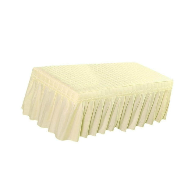 fastboy Massage Cosmetic Table Valance Sheet Cover with Hole Beige-190x80cm
