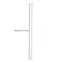 LAMIRO Spring Tension Curtain Rod White Adjustable 21.56 to 35.43"es,Small Short Expandable Pressure Loaded Curtain Tension Rods for Kitchen,Wardrobe,Windows,Cupboard,Bathroom,Home Closet