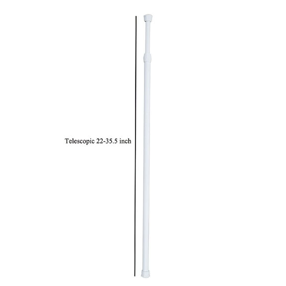 LAMIRO Spring Tension Curtain Rod White Adjustable 21.56 to 35.43"es,Small Short Expandable Pressure Loaded Curtain Tension Rods for Kitchen,Wardrobe,Windows,Cupboard,Bathroom,Home Closet