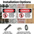 thumbnail image 3 of (2 Pack) Authorized Personnel Only Beyond This Point OSHA Danger Sign 10 Inch X 7 Inch Indoor / Outdoor Rust-Free Aluminum Metal Signs for Workplace, Workshop, and Construction Site,, 3 of 8