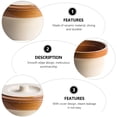 thumbnail image 5 of ifundom Ceramic Serving Bowls with Lids, Beige Steamed Rice Bowls Set of 1, Kitchen Dinnerware for Everyday Use, 5 of 6