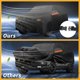 thumbnail image 5 of Funda para auto impermeable para todo clima, protección exterior contra el sol y la lluvia, con tiras reflectantes, negra para Kia Telluride, 5 of 7