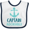 thumbnail image 3 of Inktastic Captain Adorable, Boat Anchor, Sailor, Sailing Boys Baby Bib, 3 of 4