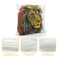 thumbnail image 4 of Autua Lion Crown Silk Graphic Decorative Pillow Cover for Home Couch Living Room Sofa - 1PC 12x12in, 4 of 5