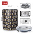 thumbnail image 4 of 12oz Coffee Tumblers Dark Blue Bigfoot Pattern Stainless Steel Vacuum Insulated Travel Tumbler Coffee Cups Mug with Lid and Straw with Cleaning Brush for Cold & Hot Drinks, 4 of 5