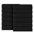 thumbnail image 2 of BNM Cotton Ribbed Checkered Washcloths (Set of 12), Black, 2 of 6