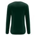 thumbnail image 7 of Annhoo Womens Long Sleeve Tops Elegant Cross Front Round Neck Shirts Fall Casual Loose Going out Blouses for Leggings, 7 of 7