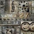 thumbnail image 2 of Matthews, Dylan 26x26 Black Ornate Wood Framed with Double Matting Museum Art Print Titled - Industrial II, 2 of 4