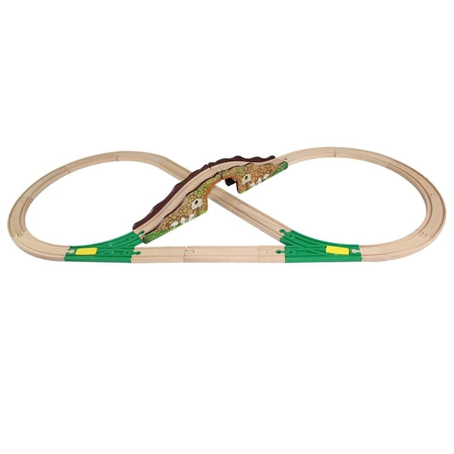 Juguete de Construcción de Ferrocarril de Trenes de Decoración Desarrollo de Habilidad de 3+ Baoblaze Kits de trenes de madera