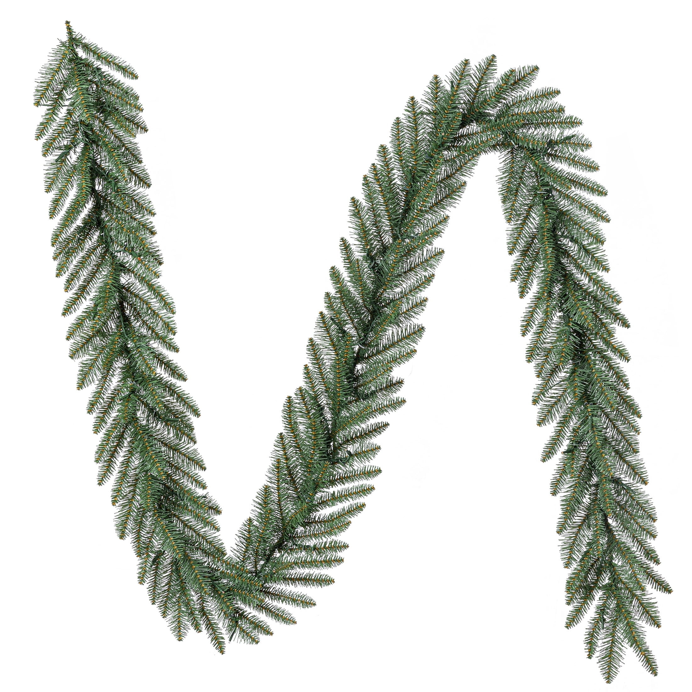 Milford LumaDazzle Pre-Lit Color-Changing Twinkle LED Artificial Christmas Garland, Green, 9', by Holiday Time