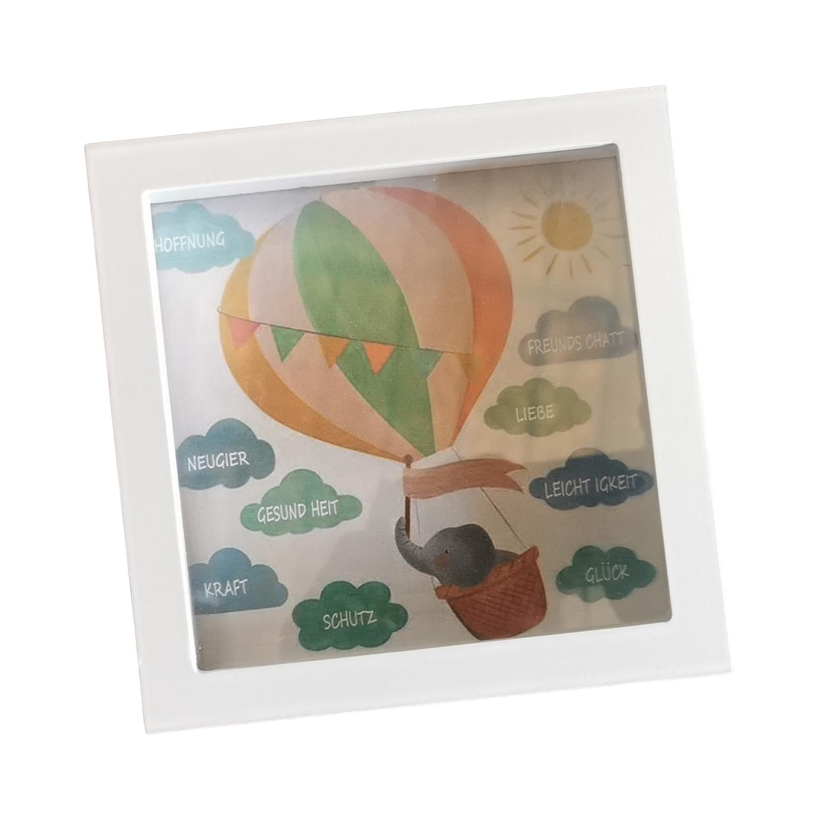 Shadow Box Piggy Bank Kids Saving Box Wooden Frame Personalized DIY