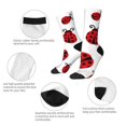 thumbnail image 4 of Fotbe Fly Flying Ladybug Calcetas Largas con Estampado para Hombre y Mujer – Calcetas de Compresión Transpirables y Elásticas, Viajar y Uso Diario Talla 5-11, 4 of 6