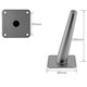 thumbnail image 2 of 4x Pieds- 10cm Noir De Meuble Cne Obliques Pieds De Support En Fer Pour Armoire Table Lit, 2 of 5