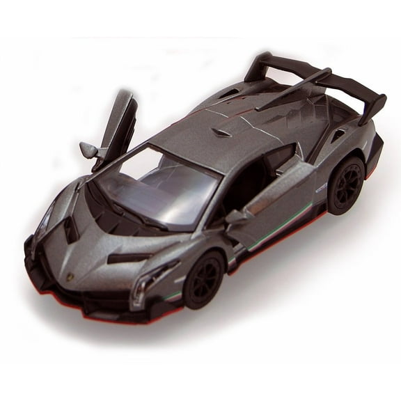 Lamborghini Veneno, Gray - Kinsmart 5367D - 1/36 scale Diecast Model Toy Car (Brand New, but NOT IN BOX)