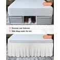 thumbnail image 7 of Sage Green Botanical Wrap Around Bed Skirts for Queen Bed 16" Drop,Bed Skirt with Adjustable Elastic Belt Dust Ruffle Bed Valance for Bedroom Hotel Plant Flower Floral Tree Branch Bed Frame Cover, 7 of 7