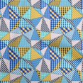 thumbnail image 1 of oneOone Cotton Flex Medium Blue Fabric Check Patchwork Sewing Craft Projects Fabric Prints By Yard 40 Inch Wide, 1 of 5