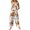 Khaki, variant on Women's Halloween Jumpsuits Skeleton Skull Halter Backless Horror Overalls Ghost Pumpkin Sleeveless Spooky Rompers, S