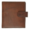 thumbnail image 4 of Mens Cowhide Leather Credit Card Holder Trifold Wallet with Snap Enclosure  1512 CF (C) Black, 4 of 7
