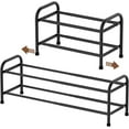 thumbnail image 1 of zryjcvu 2-Tier Expandable Shoe Rack  Adjustable Shoe Organizer &amp; Storage for Closet  17.7-31.5 Inch Heavy Duty Metal Shoe Shelf  Space Saving Rack for Entryway  Hallway  Front Door En, 1 of 6