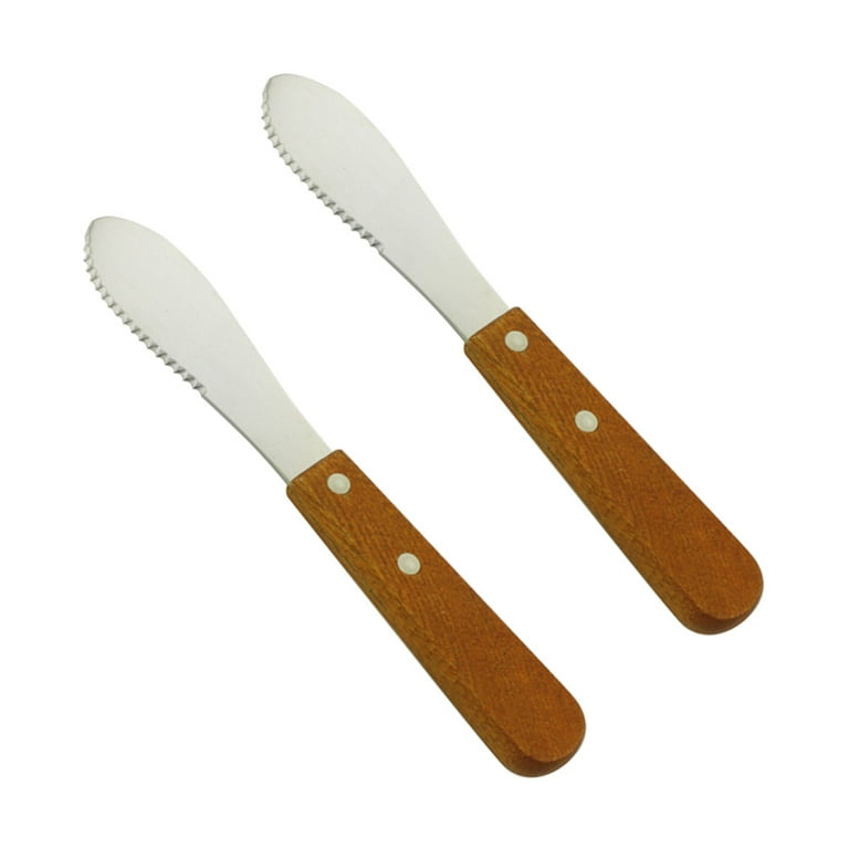 Spreader Butter Spatula Cutter Cheese Cream Condiment Serrated Straight  Icing Smoother Sandwich Rubber Handle 