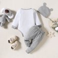 thumbnail image 2 of Gibobby Conjunto térmico bebé Bebé Niños Niñas Manga Larga Mono Estampados De Animados Pantalones Sombrero Trajes(Blanco, 12-18 Meses), 2 of 5