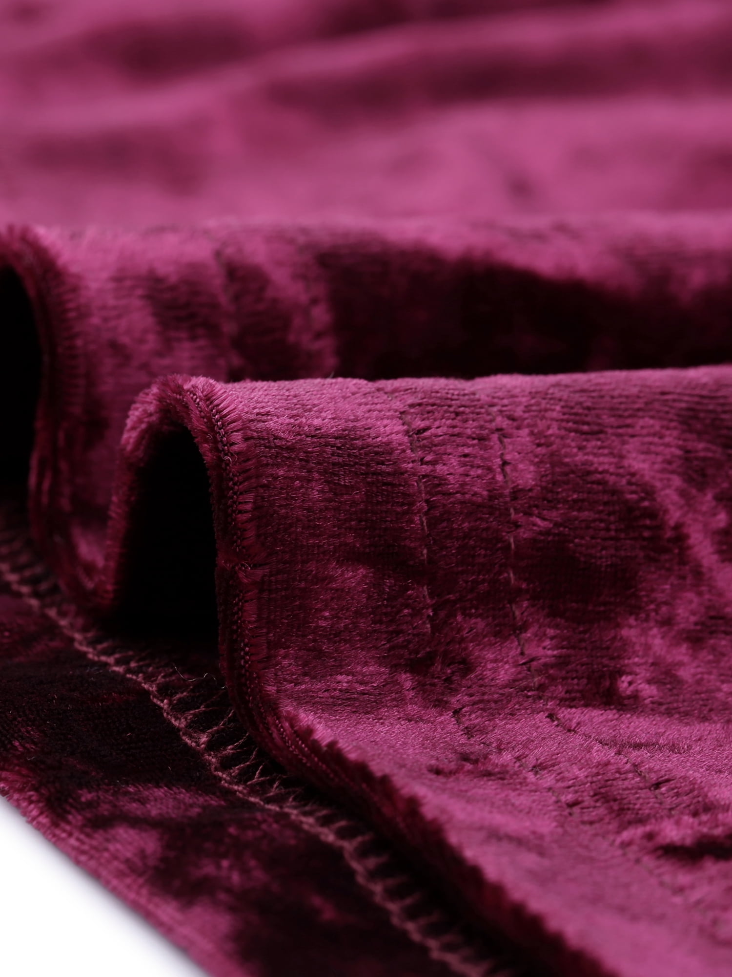 Unique Bargains Women's Plus Shawl Collar Pocket Open Front Velvet Cardigans Sweaters 1X Wine